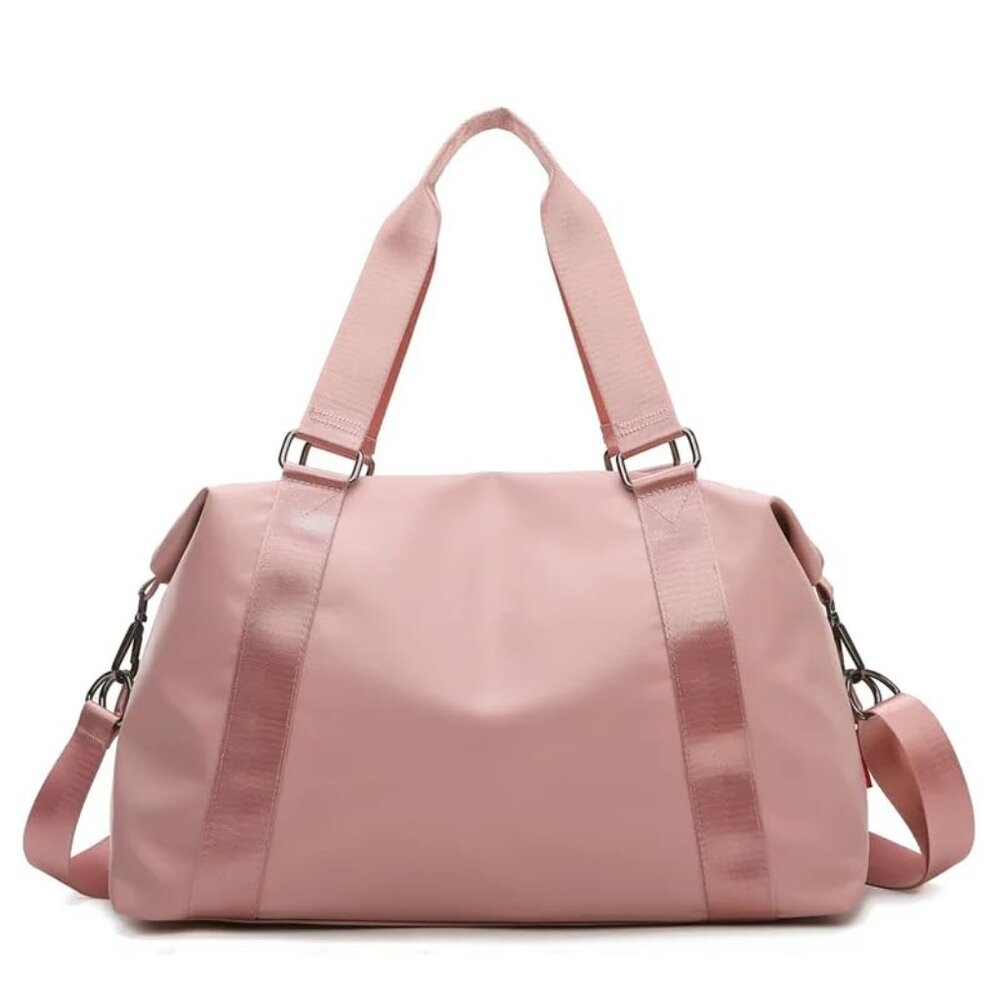 Expandable Gym Duffle Tote Weekend Overnight Bag,  Pink